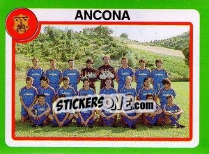 Sticker Squadra Ancona - Calcio 1990 n. SQU1 - Euroflash