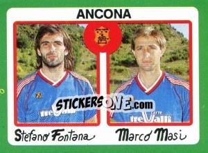 Sticker Stefano Fontana / Marco Masi - Calcio 1990 n. 304 - Euroflash