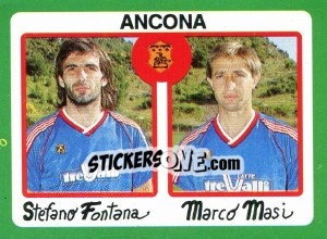 Figurina Stefano Fontana / Marco Masi - Calcio 1990 - Euroflash