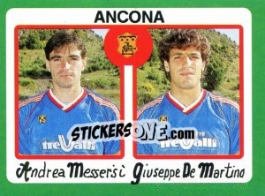 Sticker Andrea Messersi / Giuseppe De Martino - Calcio 1990 n. 307 - Euroflash