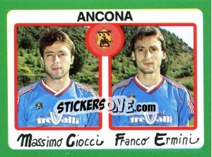 Sticker Massimo Ciocci / Franco Ermini - Calcio 1990 - Euroflash