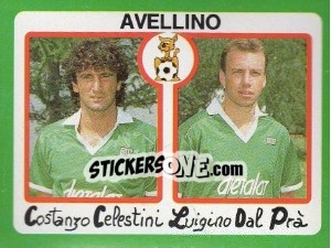 Figurina Costanzo Celestini / Luigino Dal Pra' - Calcio 1990 - Euroflash