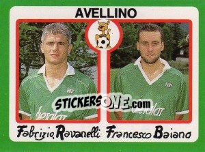 Sticker Fabrizio Ravanelli / Francesco Baiano - Calcio 1990 n. 314 - Euroflash