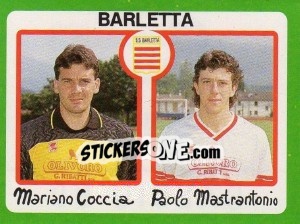 Sticker Mariano Coccia / Paolo Mastrantonio - Calcio 1990 n. 315 - Euroflash