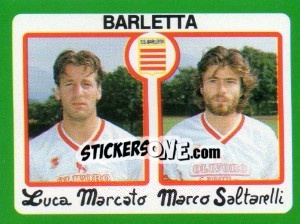 Sticker Luca Marcato / Marco Saltarelli - Calcio 1990 n. 317 - Euroflash