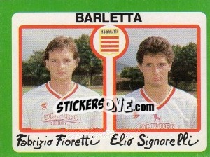 Cromo Fabrizio Fioretti / Elio Signorelli - Calcio 1990 - Euroflash