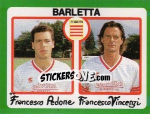 Sticker Francesco Pedone / Francesco Vincenzi - Calcio 1990 n. 319 - Euroflash