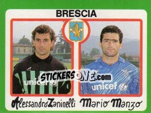 Sticker Alessandro Zaninelli / Mario Manzo - Calcio 1990 - Euroflash