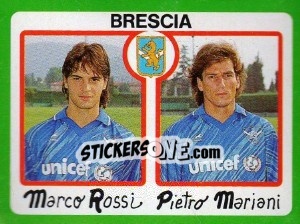 Sticker Marco Rossi / Pietro Mariani - Calcio 1990 - Euroflash