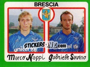 Sticker Marco Nappi / Gabriele Savino - Calcio 1990 n. 323 - Euroflash