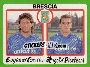 Figurina Eugenio Corini / Angelo Pierleoni - Calcio 1990 - Euroflash