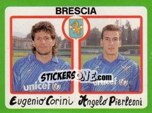 Sticker Eugenio Corini / Angelo Pierleoni - Calcio 1990 n. 324 - Euroflash