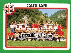 Sticker Squadra Cagliari - Calcio 1990 - Euroflash