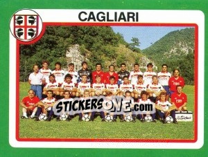 Sticker Squadra Cagliari - Calcio 1990 n. SQU5 - Euroflash