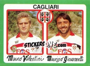 Sticker Mauro Valentini / Maurizio Giovannelli - Calcio 1990 - Euroflash