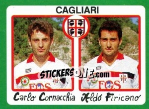 Sticker Carlo Cornacchia / Aldo Firicano - Calcio 1990 n. 329 - Euroflash