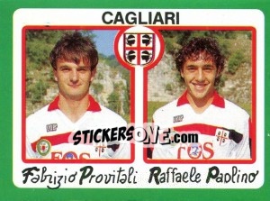 Sticker Fabrizio Provitali / Raffaele Paolino - Calcio 1990 - Euroflash