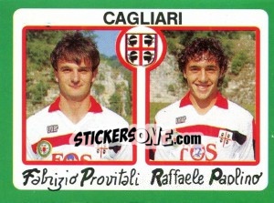 Sticker Fabrizio Provitali / Raffaele Paolino - Calcio 1990 n. 332 - Euroflash