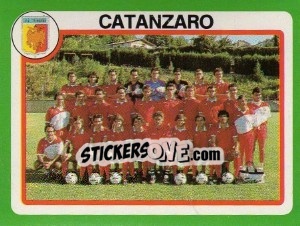 Figurina Squadra Catanzaro - Calcio 1990 - Euroflash