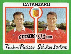 Sticker Teodoro Piccinno / Salvatore Scarfone - Calcio 1990 n. 334 - Euroflash
