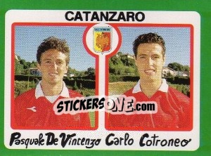 Sticker Pasquale De Vincenzo / Carlo Cotroneo - Calcio 1990 n. 336 - Euroflash