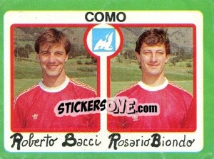 Sticker Roberto Bacci / Rosario Biondo - Calcio 1990 n. 340 - Euroflash