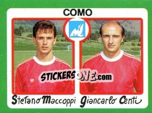 Sticker Stefano Maccoppi / Giancarlo Centi - Calcio 1990 n. 341 - Euroflash