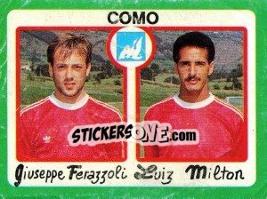 Figurina Giuseppe Ferazzoli / Luis Milton - Calcio 1990 - Euroflash