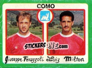 Sticker Giuseppe Ferazzoli / Luis Milton - Calcio 1990 n. 342 - Euroflash
