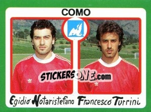 Sticker Egidio Notaristefano / Francesco Turrini - Calcio 1990 n. 343 - Euroflash