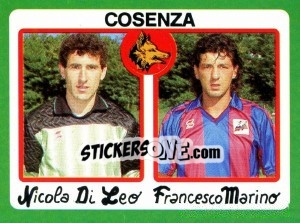 Sticker Nicola Di Leo / Francesco Marino - Calcio 1990 - Euroflash