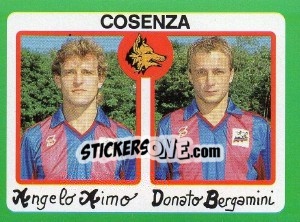 Sticker Angelo Aimo / Donato Bergamini - Calcio 1990 n. 347 - Euroflash