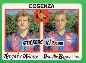 Figurina Angelo Aimo / Donato Bergamini - Calcio 1990 - Euroflash