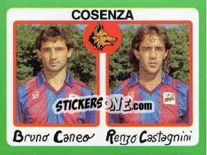 Figurina Bruno Caneo / Renzo Castagnini - Calcio 1990 - Euroflash