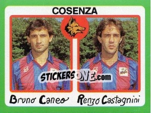 Sticker Bruno Caneo / Renzo Castagnini - Calcio 1990 n. 348 - Euroflash