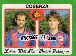 Figurina Luigi Marulla / Michele Padovano - Calcio 1990 - Euroflash