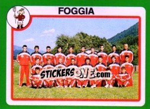 Figurina Squadra Foggia - Calcio 1990 - Euroflash