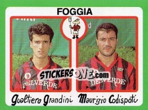 Sticker Gualtiero Grandini / Maurizio Codispoti - Calcio 1990 n. 352 - Euroflash