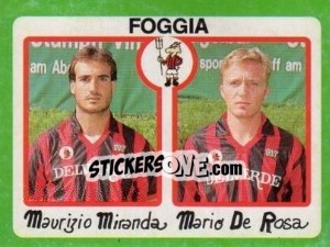 Sticker Maurizio Miranda / Mario De Rosa - Calcio 1990 - Euroflash