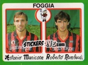 Figurina Antonio Manicone / Roberto Rambaudi - Calcio 1990 - Euroflash