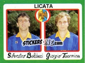 Sticker Silvestro Baldacci / Giorgio Taormina - Calcio 1990 n. 359 - Euroflash