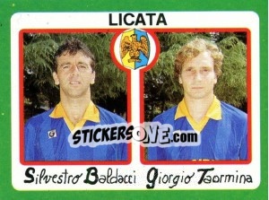 Figurina Silvestro Baldacci / Giorgio Taormina - Calcio 1990 - Euroflash