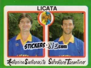 Sticker Antonino  Santonocito / Salvatore Tarantino - Calcio 1990 n. 360 - Euroflash
