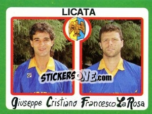 Sticker Giuseppe Cristiano / Francesco La Rosa - Calcio 1990 n. 361 - Euroflash