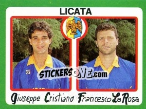 Cromo Giuseppe Cristiano / Francesco La Rosa - Calcio 1990 - Euroflash