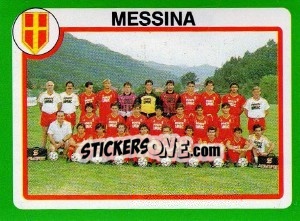 Figurina Squadra Messina - Calcio 1990 - Euroflash