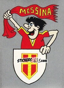 Sticker Scudetto Messina - Calcio 1990 - Euroflash