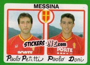 Sticker Paolo Petitti / Paolo Doni - Calcio 1990 n. 364 - Euroflash