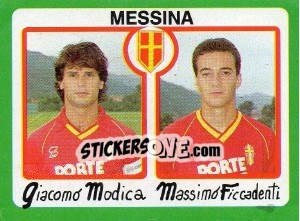 Sticker Giacomo Modica / Massimo Ficcadenti - Calcio 1990 n. 366 - Euroflash