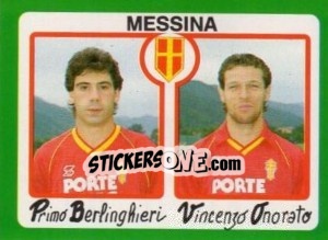 Cromo Primo Berlinghieri / Vincenzo Onorato - Calcio 1990 - Euroflash